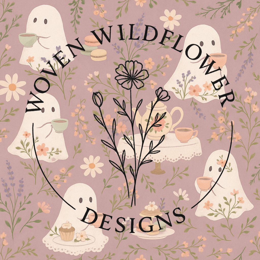 Garden Ghost Tea Party- Seamless Digital Design