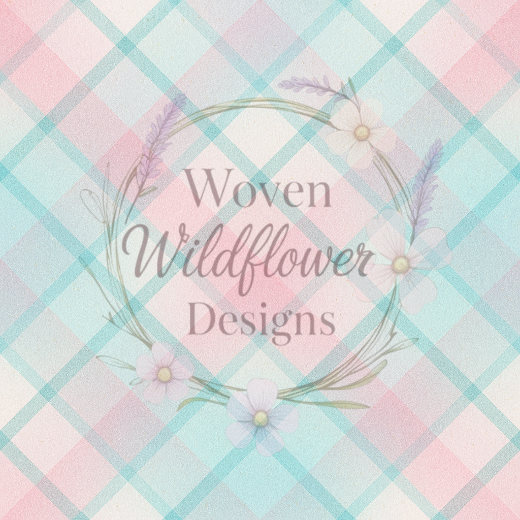 Frosty Coquette Winter Wonderland Plaid- Seamless Digital Design