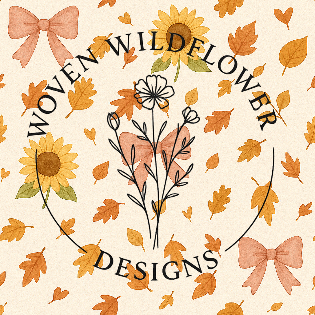 Fall Bows & Blossoms Toss- Seamless Digital Design