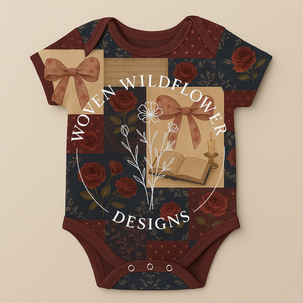 Twilight Rose Library Patch – Seamless Digital Design