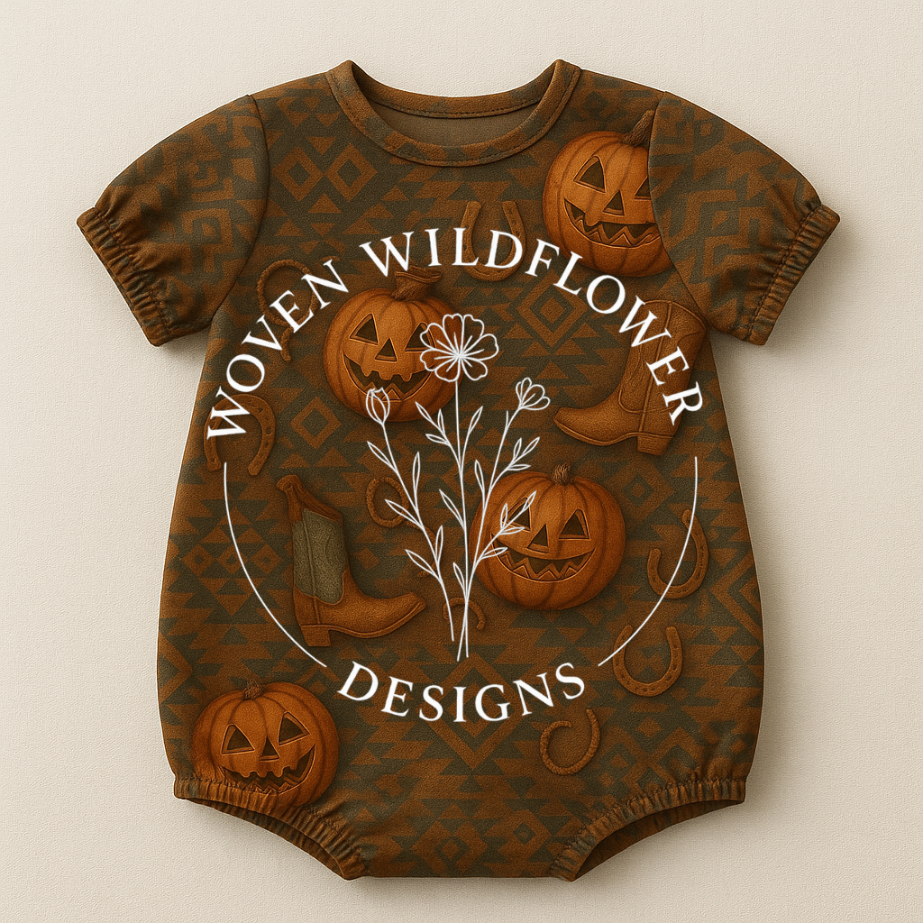 Aztec Jack-o’-Lantern Parade – Seamless Digital Design