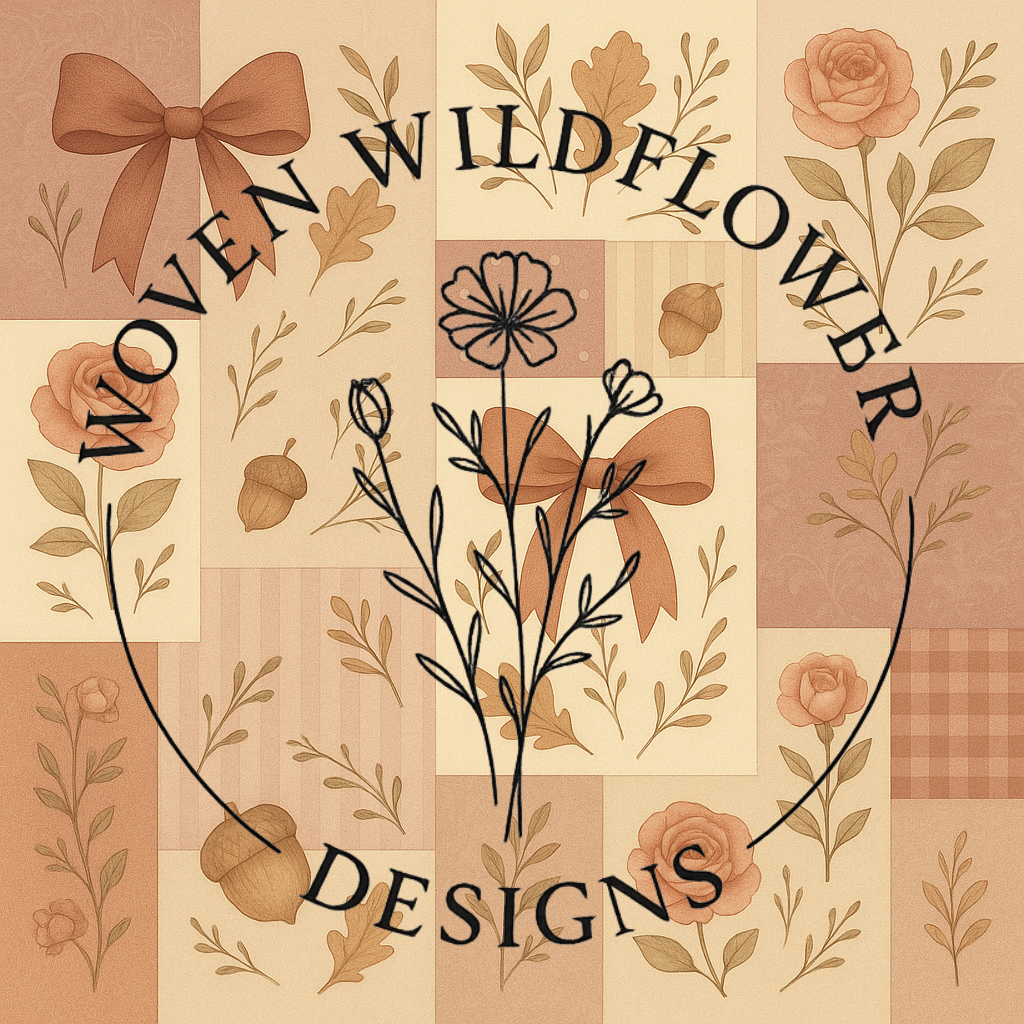 Autumn Rose & Acorn Patch – Seamless Digital Design