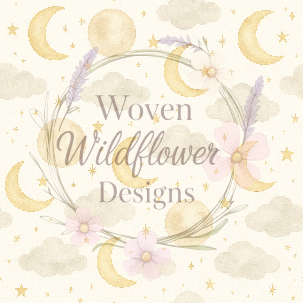 Moon and Stars- Seamless Digital Design
