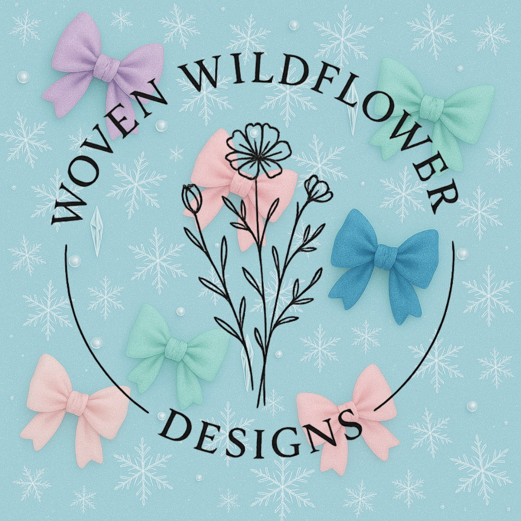 Velvet Bows & Ice Crystals – Seamless Digital Design