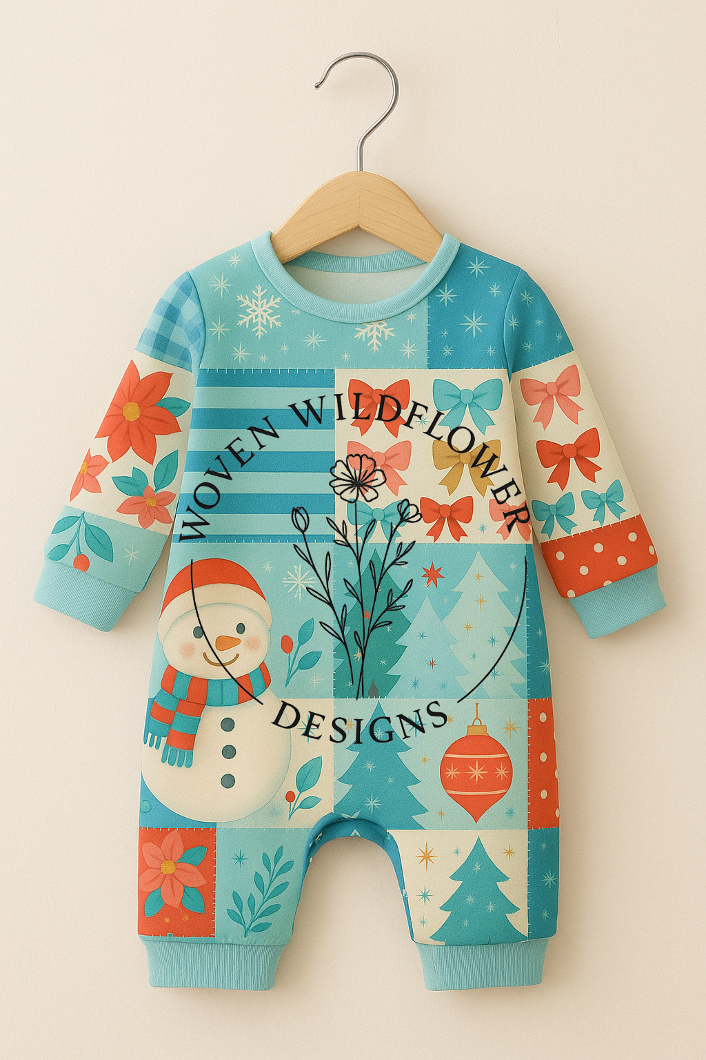 Winter Patchwork Wonderland- Seamless Digital Design