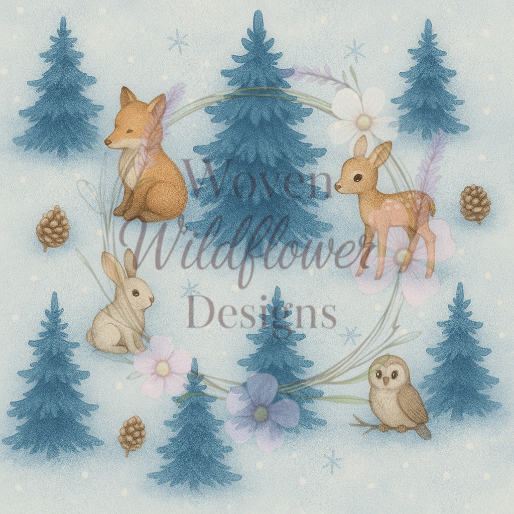 Frozen Forest – Seamless Digital Design