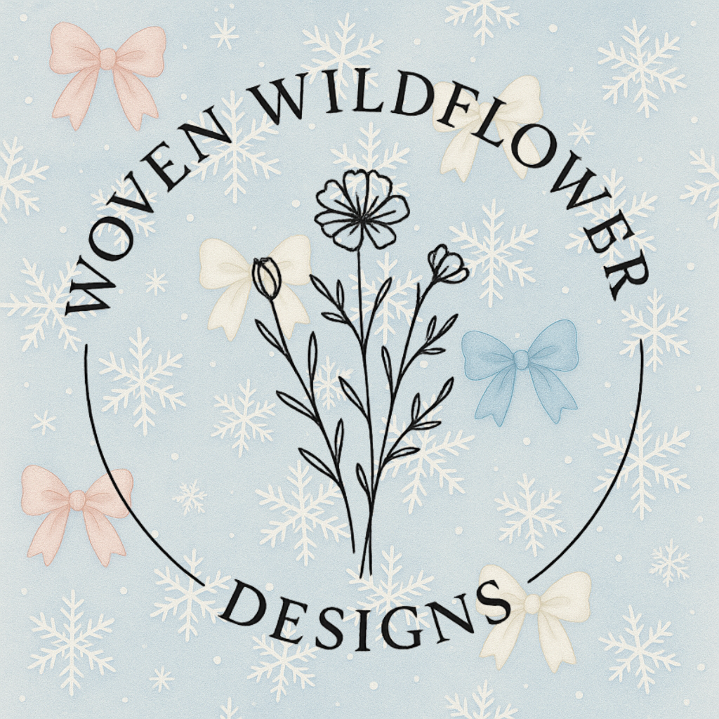 Snowflake & Bow Scatter- Seamless Digital Design