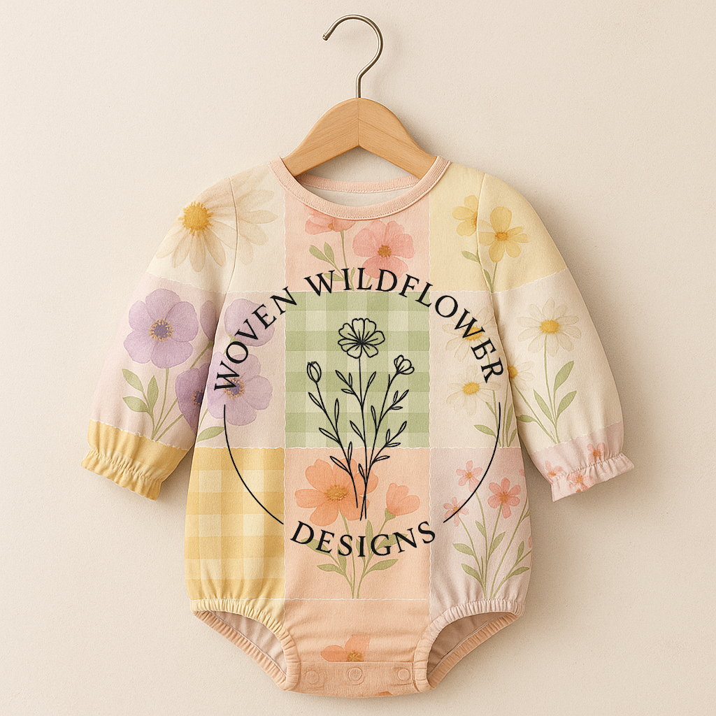 Watercolor Wildflower Patchwork – Seamless Digital Design