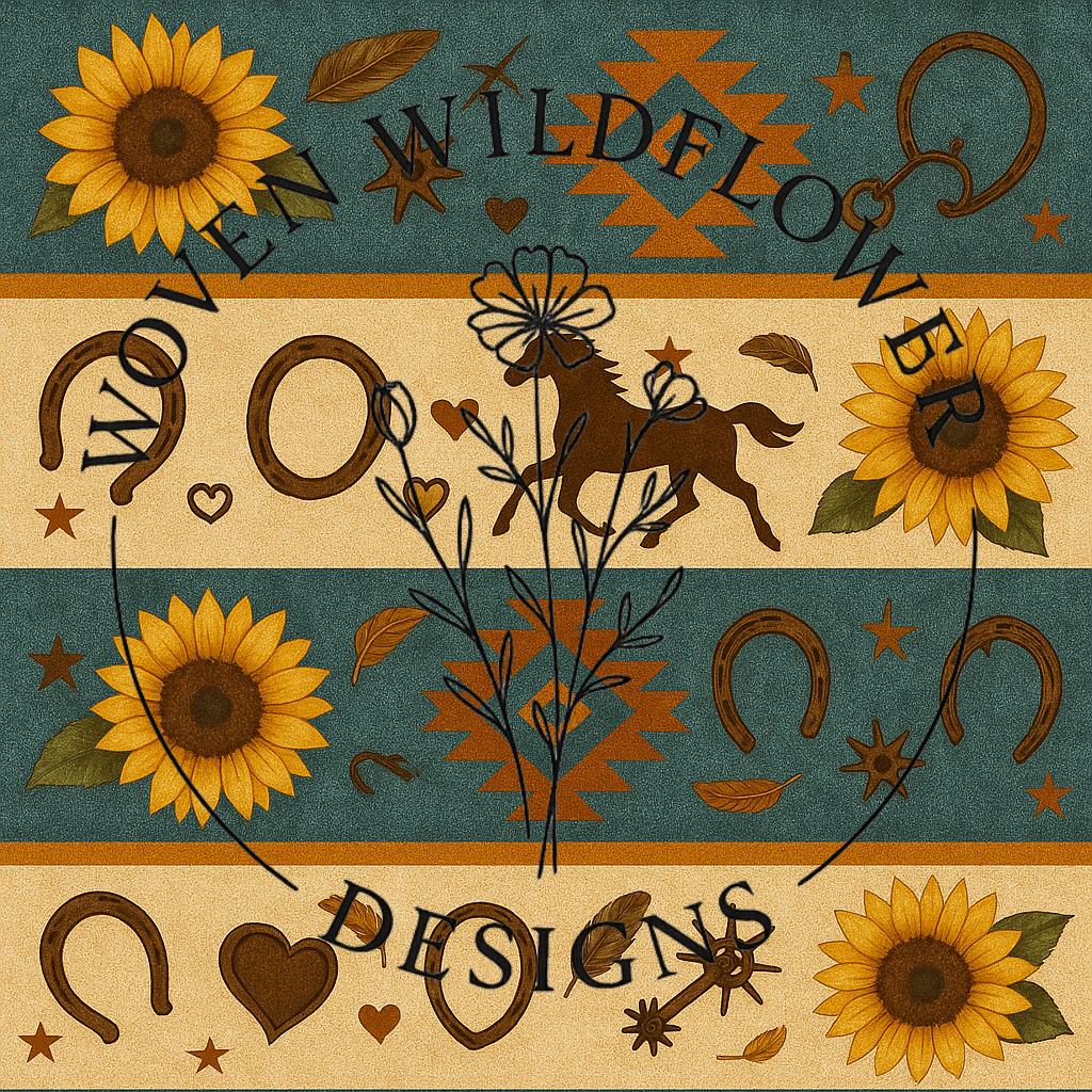 Sunflower & Spurs – Seamless Digital Design