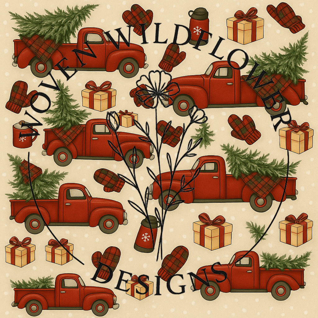 Tartan Tree Haul – Christmas Seamless Digital Design