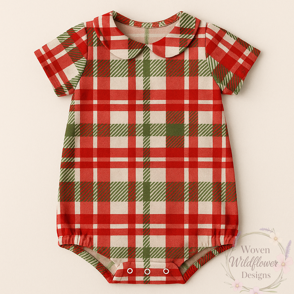 Candy Cane Plaid- Seamless Digital Design
