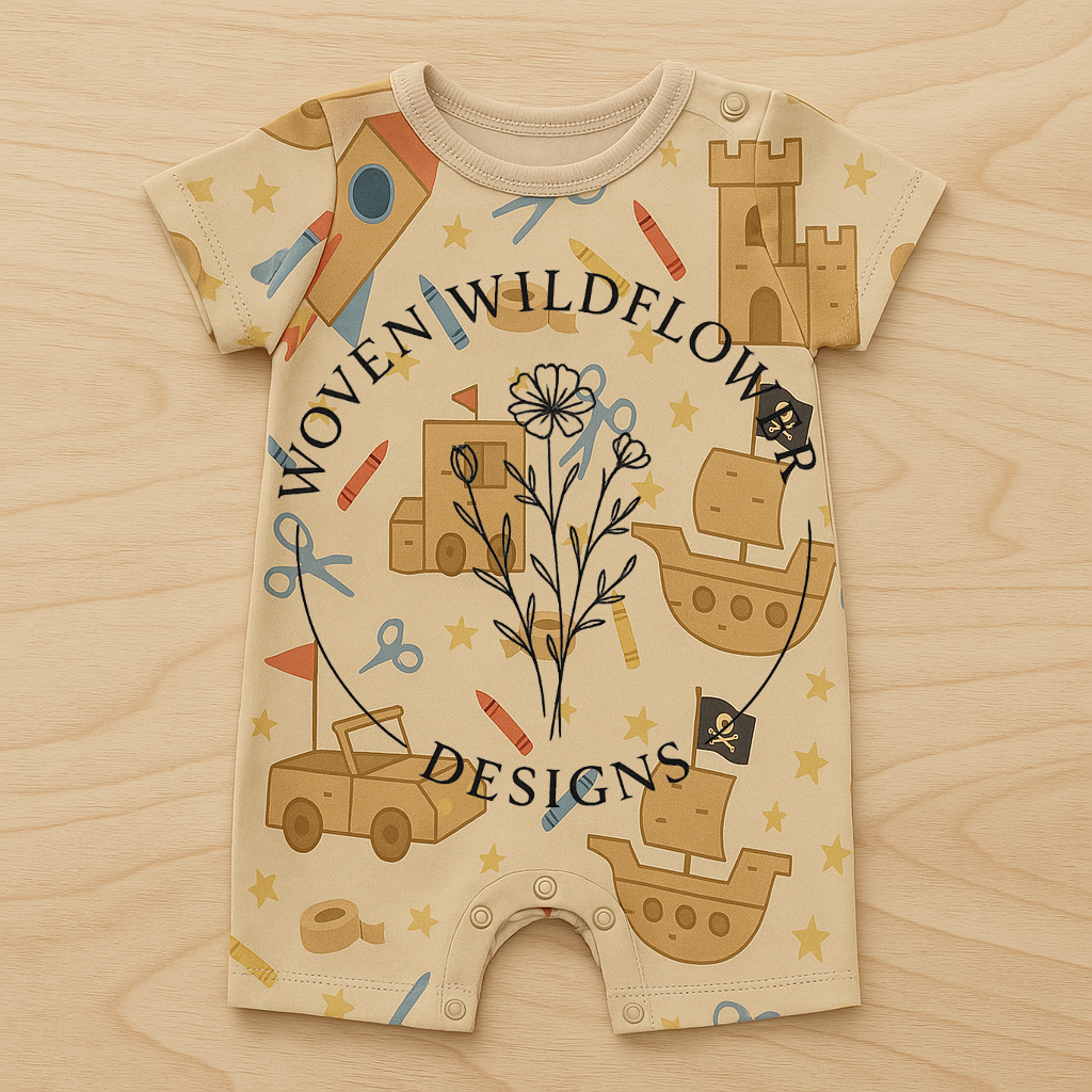 Cardboard Box Adventures – Seamless Fabric Design