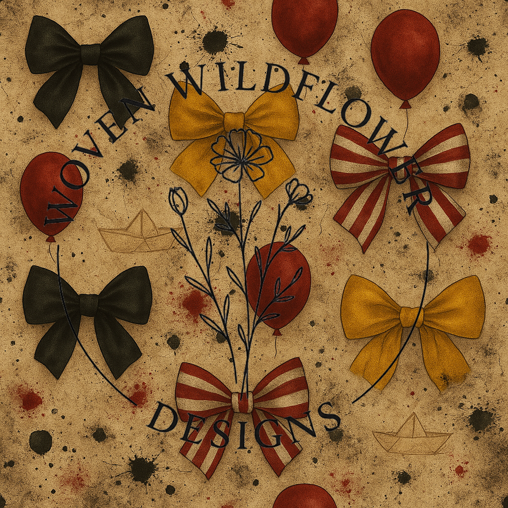 Creepy Clown Bows – Seamless Digital Design