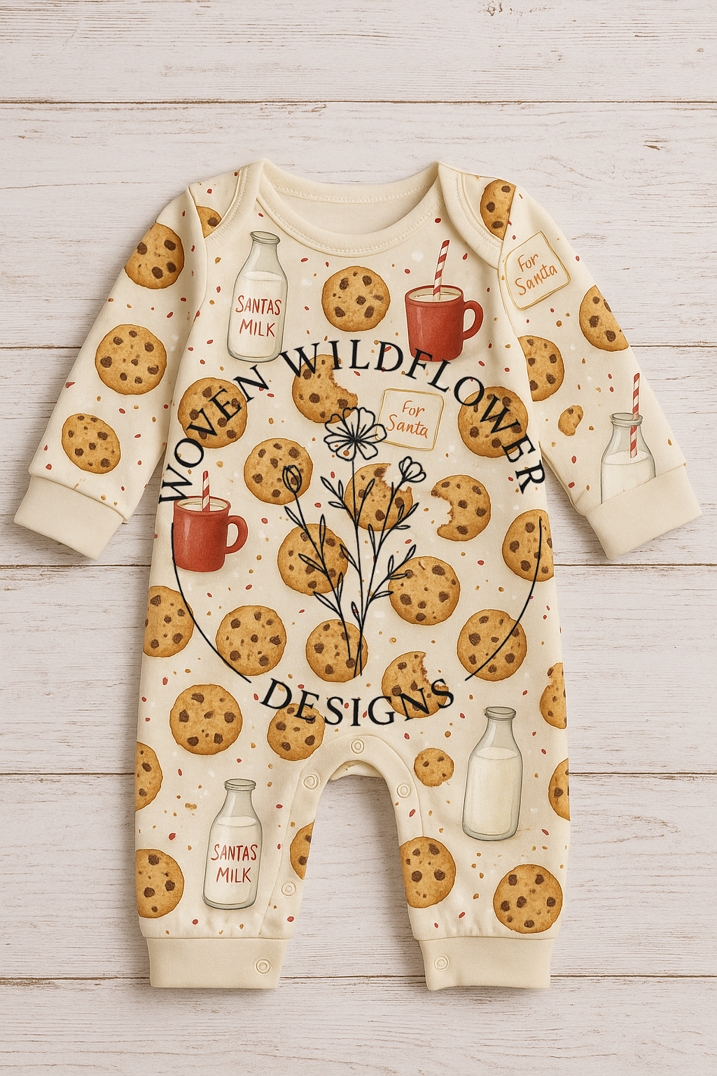 Santa’s Snack Time – Seamless Digital Design