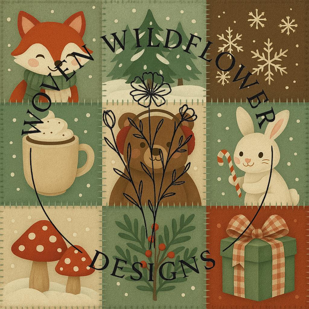 Woodland Winter Patchwork- Seamless Digital Design
