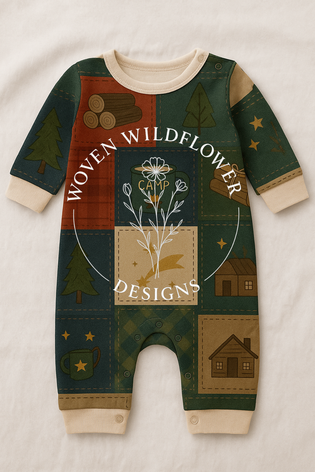 Cozy Cabin Patchwork – Seamless Fabric Design