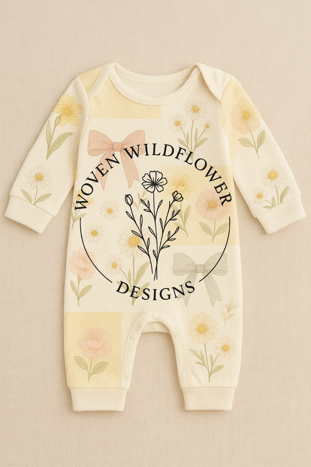 Sunwashed Cottage Blooms- Seamless Digital Design