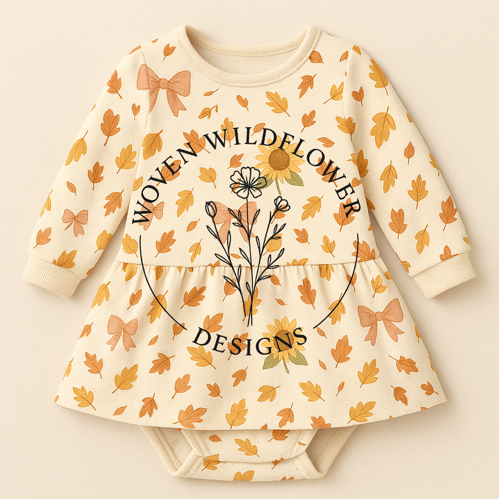 Fall Bows & Blossoms Toss- Seamless Digital Design