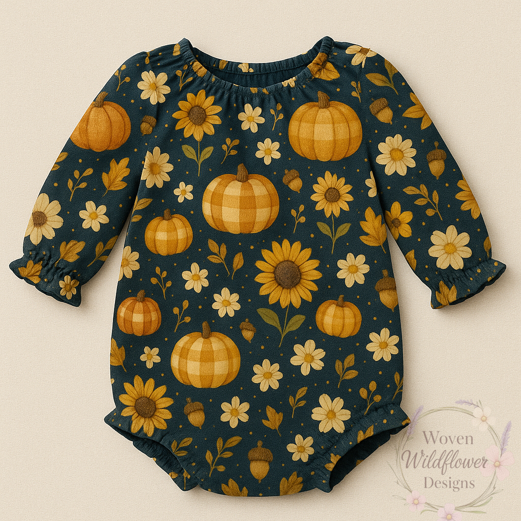 Pumpkin & Petals – Seamless Digital Design