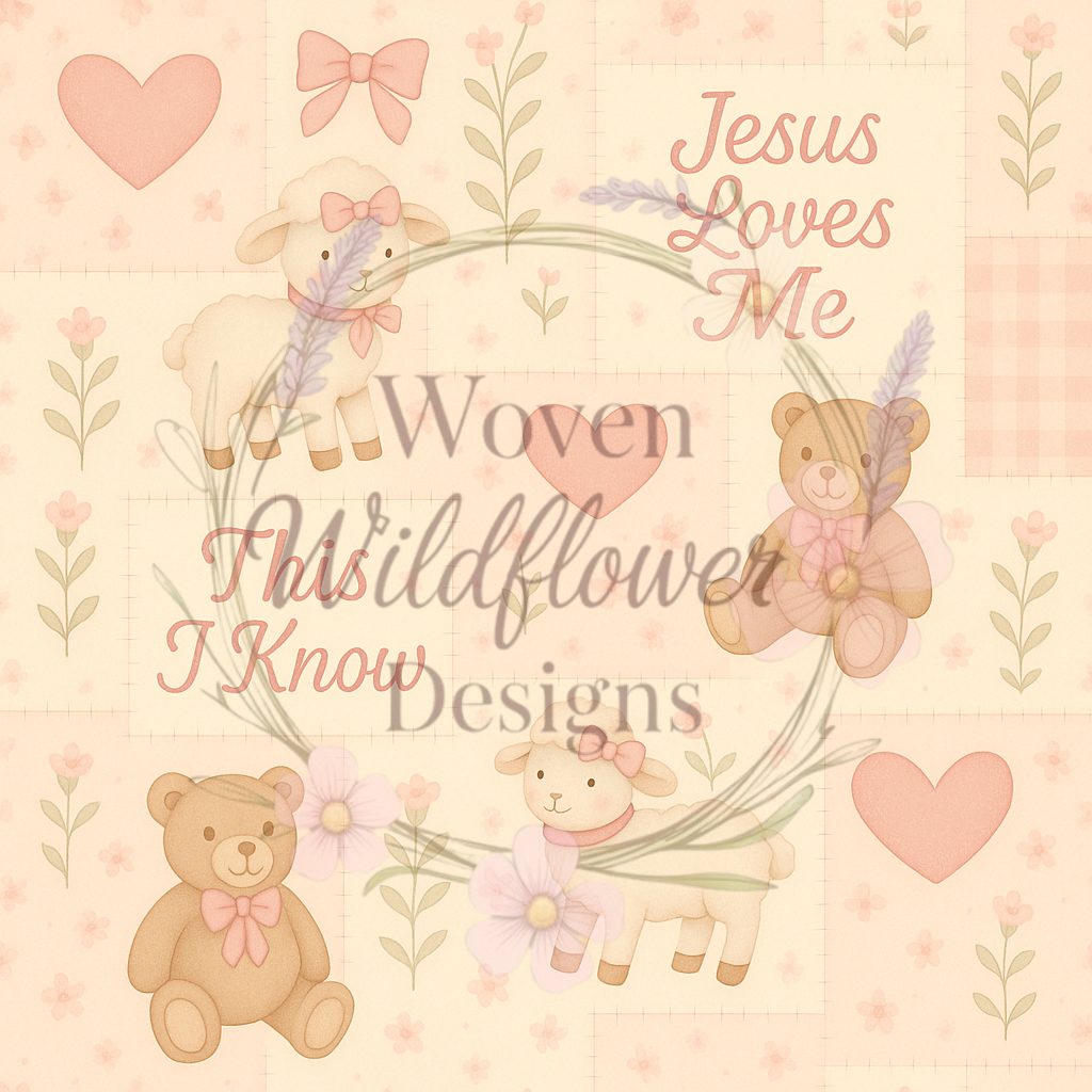 Jesus Loves Me- Seamless Digital Design