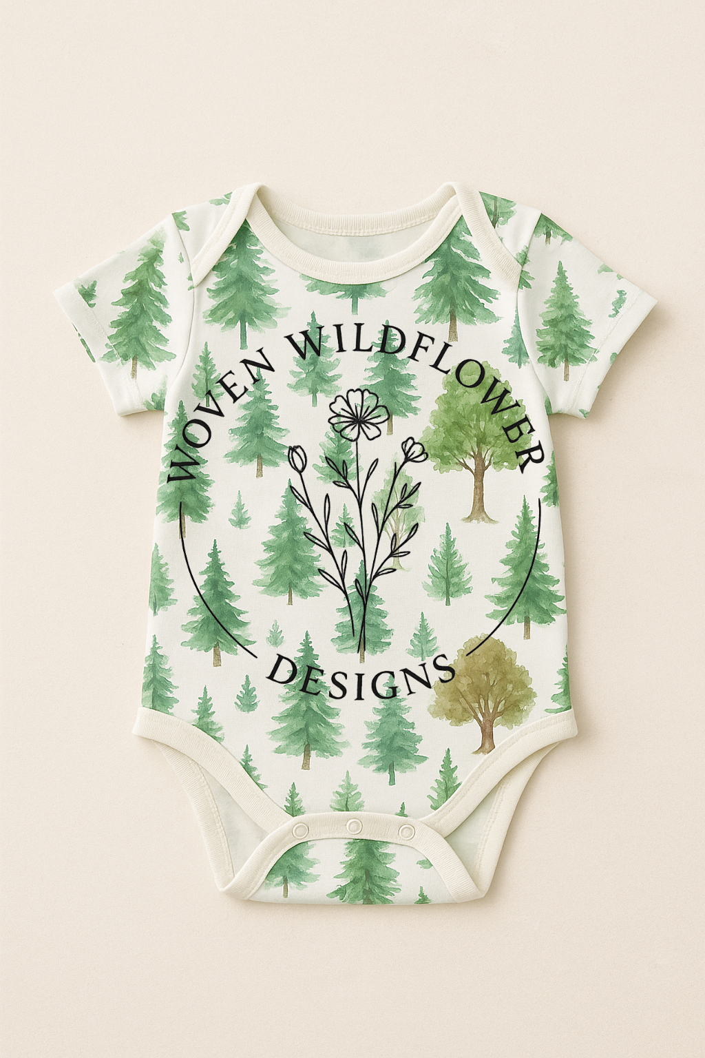 Watercolor Forest Trees – Seamless Digital Design