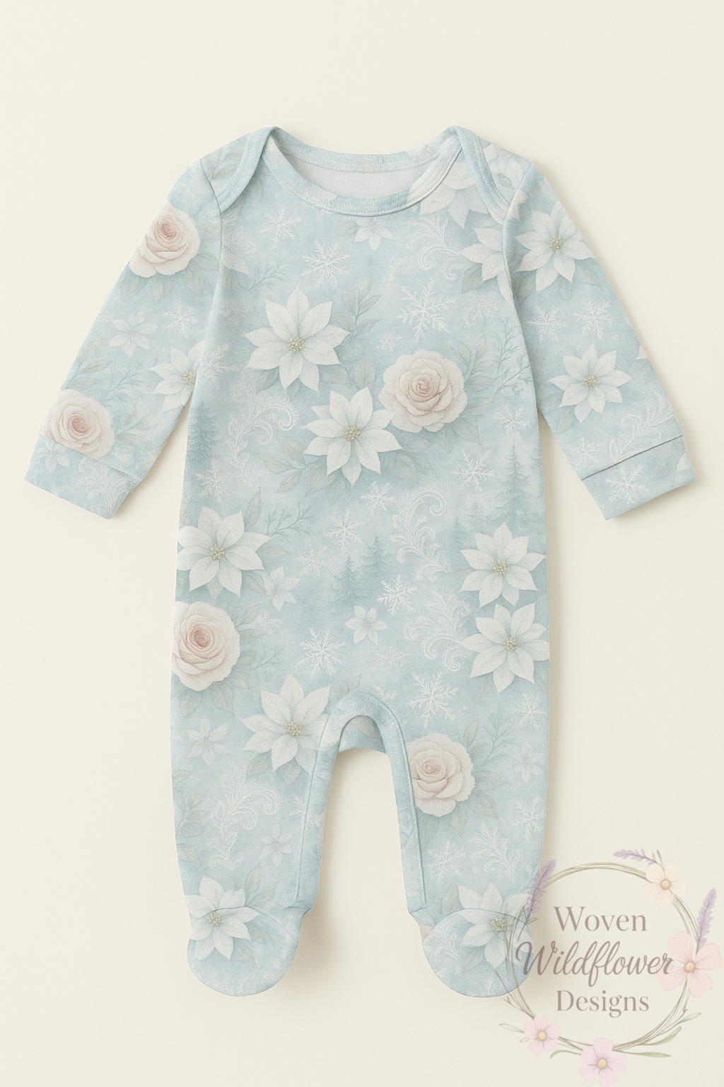 Frosted Florals and Lace- Seamless Digital Design
