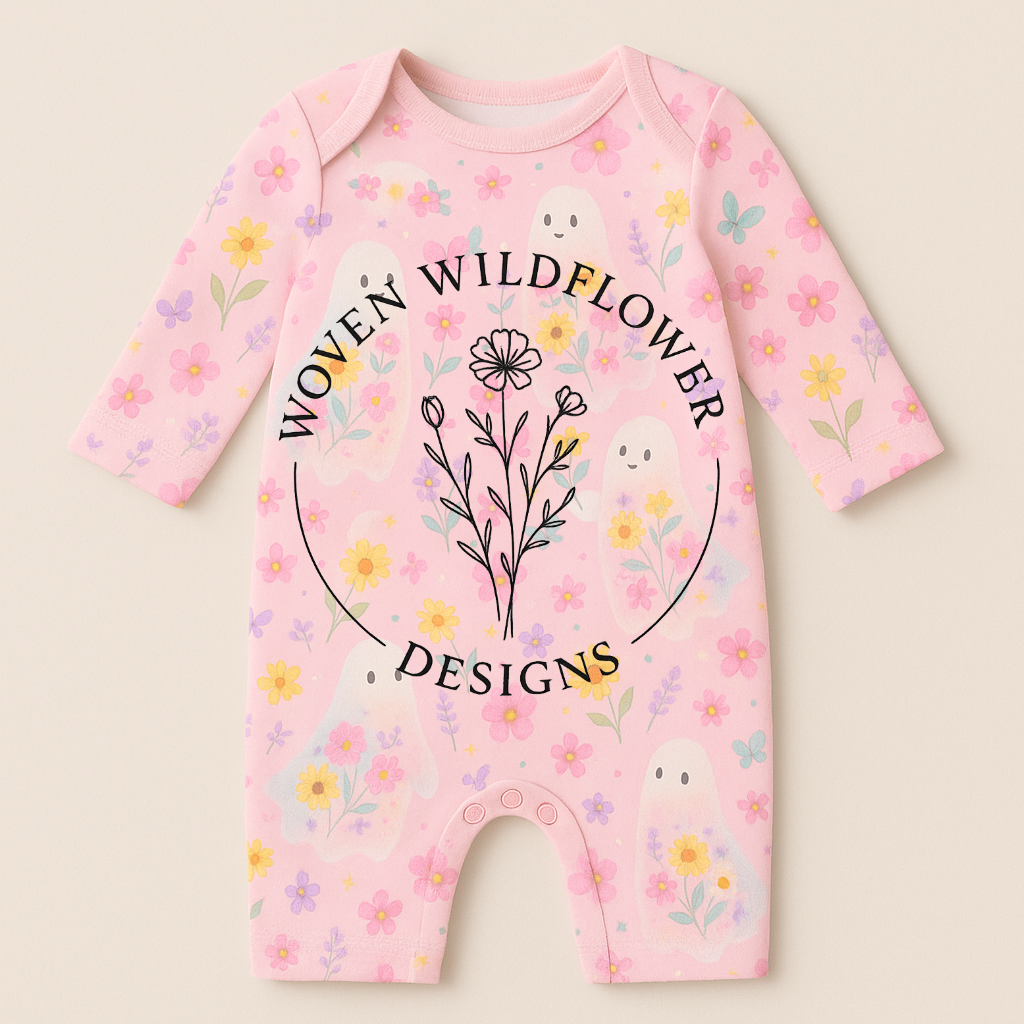 Bright & Floral Ghosties – Seamless Digital Design