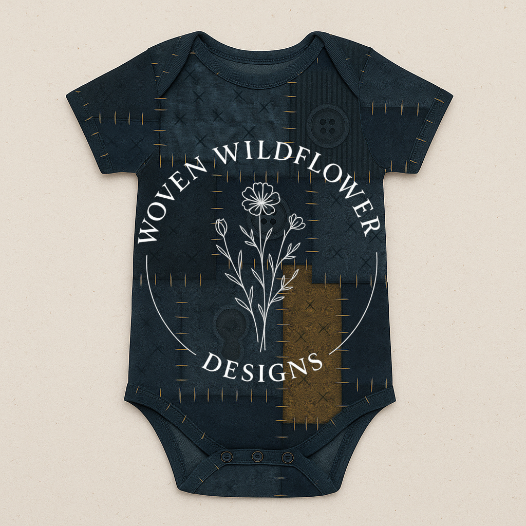 Button & Thread Fray Patch – Seamless Digital Design