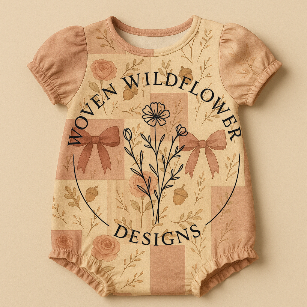 Autumn Rose & Acorn Patch – Seamless Digital Design