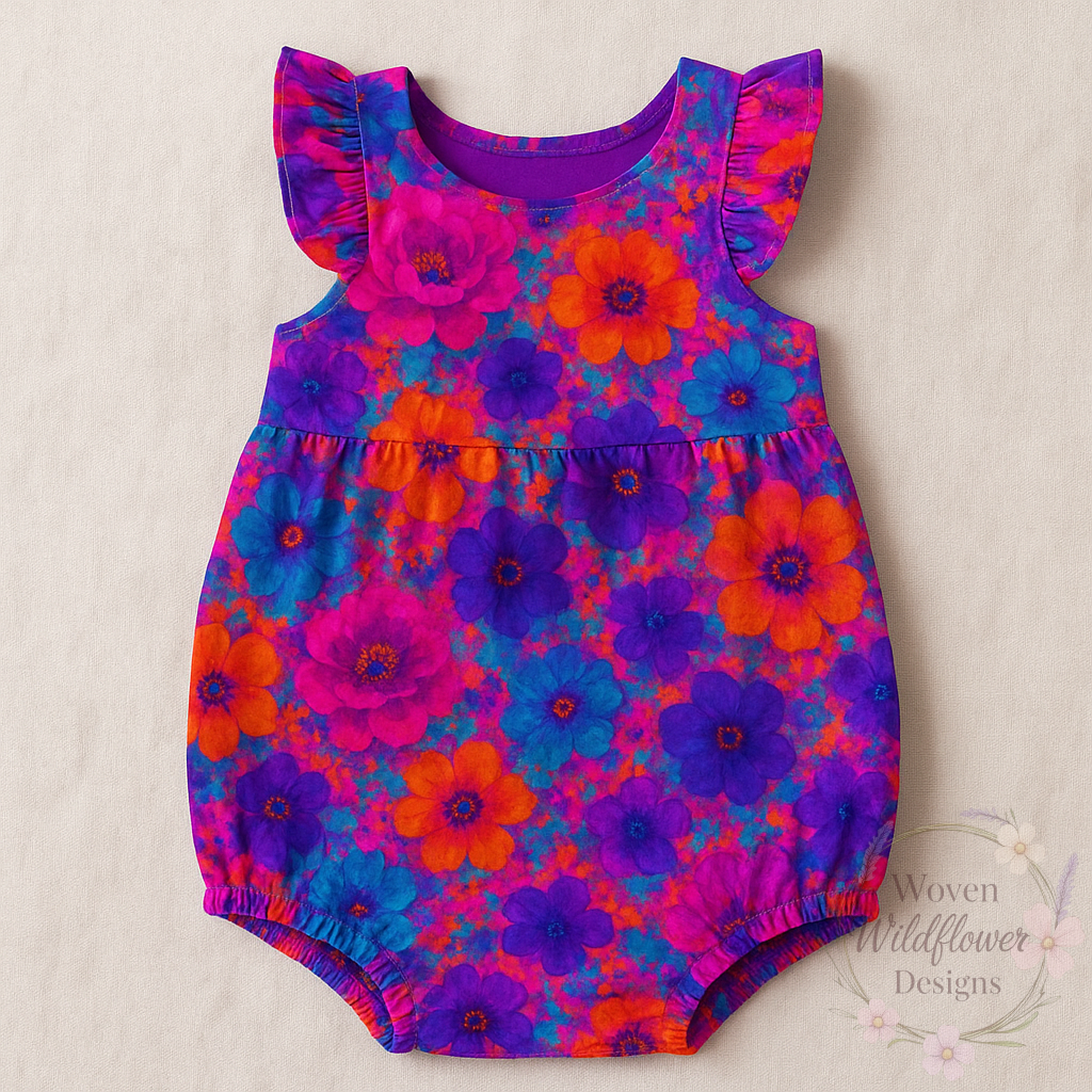 Neon Floral Splash- Seamless Digital Design
