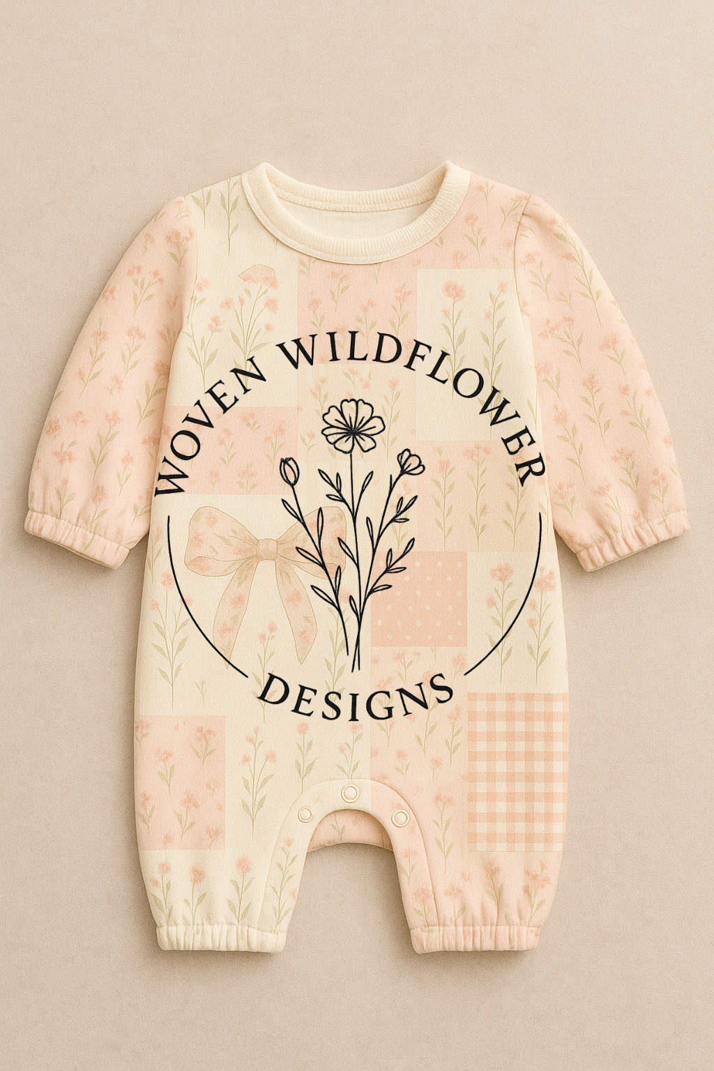 Blush & Sage Garden Patch – Seamless Digital Design