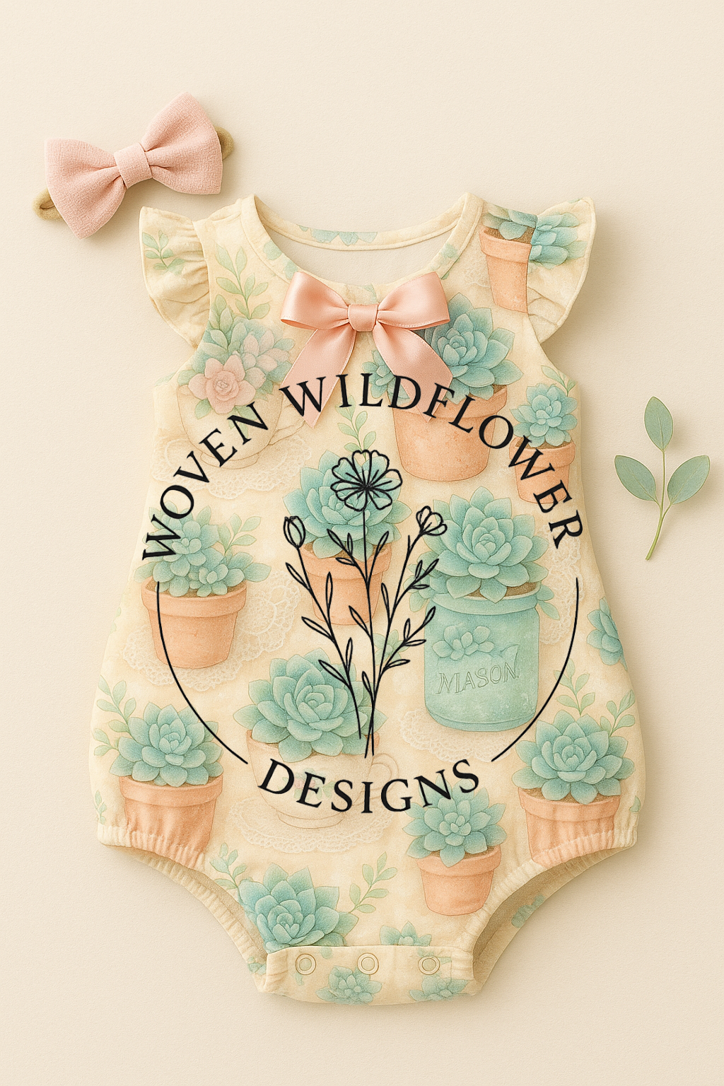 Succulent Garden Party- Seamless Digital Design