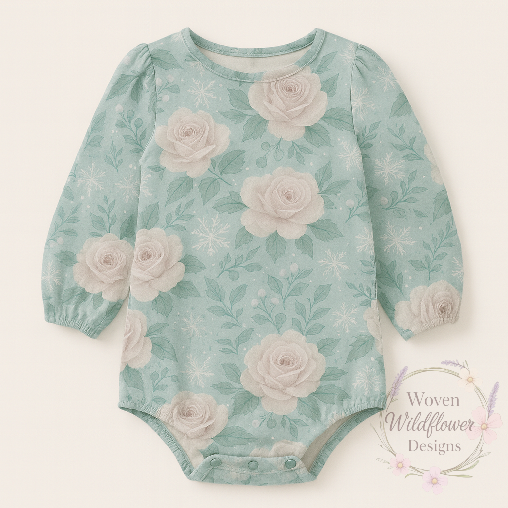 Winter Rose Wonderland- Seamless Digital Design