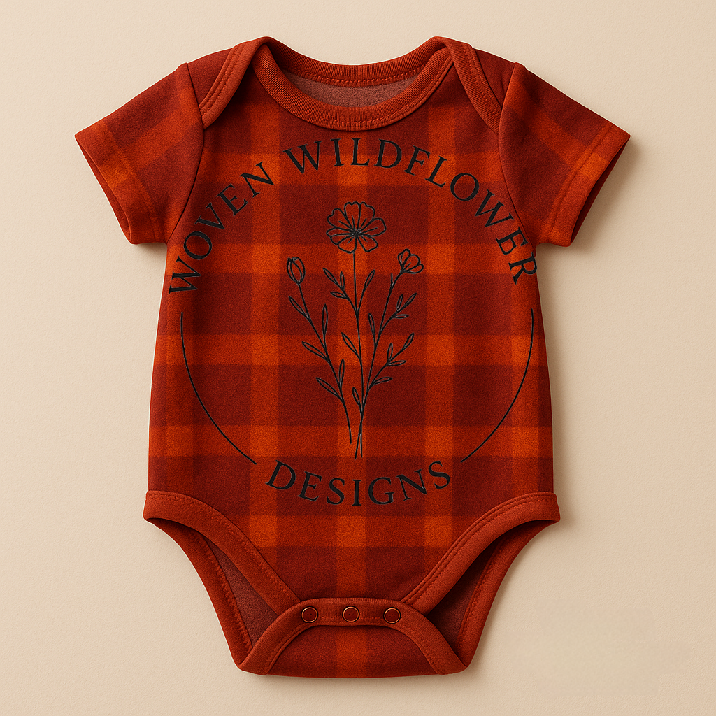 Warm Whimsical Plaid – Maroon & Rust | Seamless Digital Design