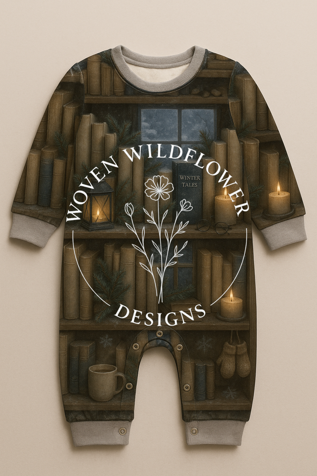 Winter Library- Seamless Digital Design