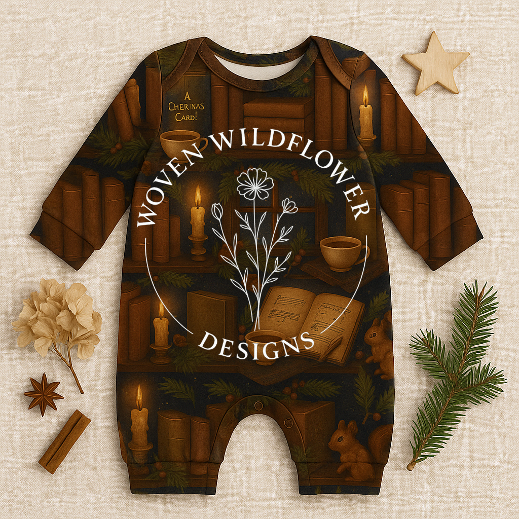 Christmas Library- Seamless Digital Design