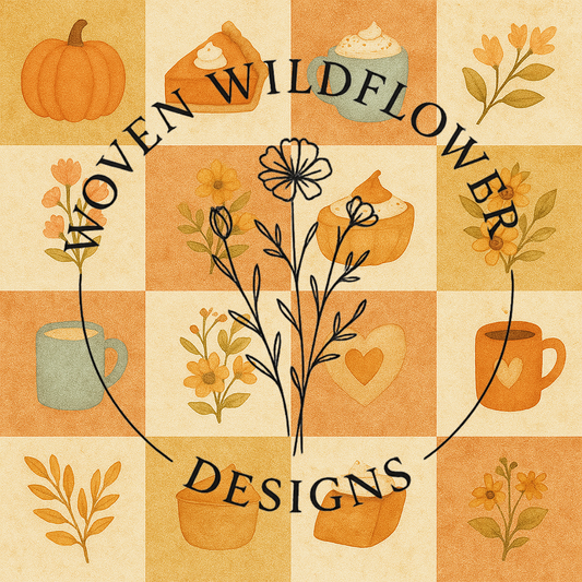 Pumpkin Spice Market Patchwork- Seamless Digital Design