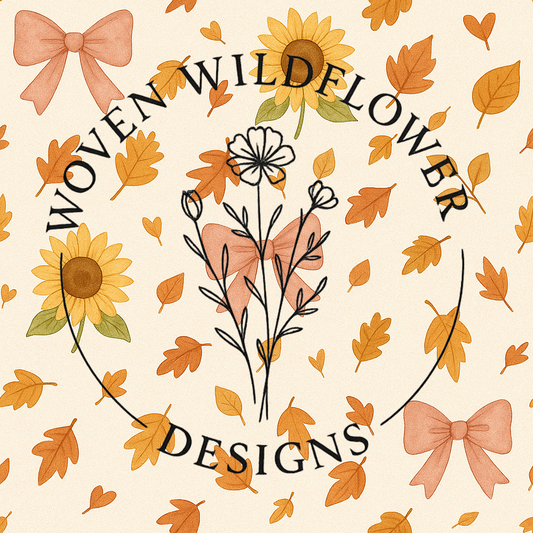 Fall Bows & Blossoms Toss- Seamless Digital Design