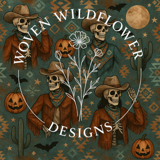 Spooky Desert Rodeo – Seamless Digital Design