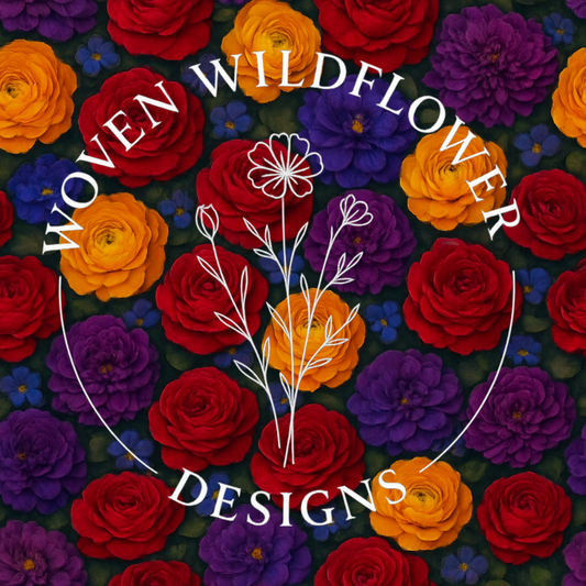 Jewel-Toned Bouquet Toss- Seamless Digital Design