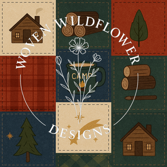 Cozy Cabin Patchwork – Seamless Fabric Design