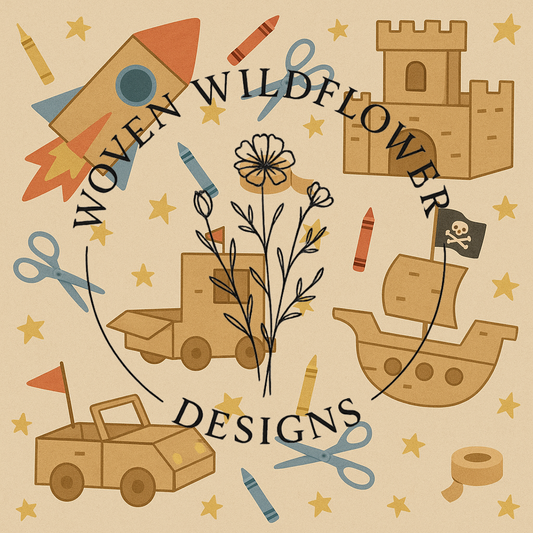 Cardboard Box Adventures – Seamless Fabric Design