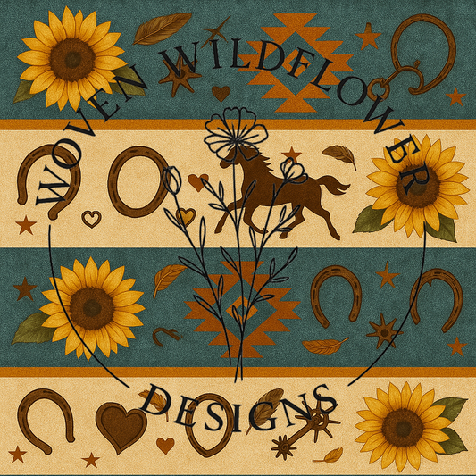 Sunflower & Spurs – Seamless Digital Design