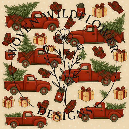 Tartan Tree Haul – Christmas Seamless Digital Design