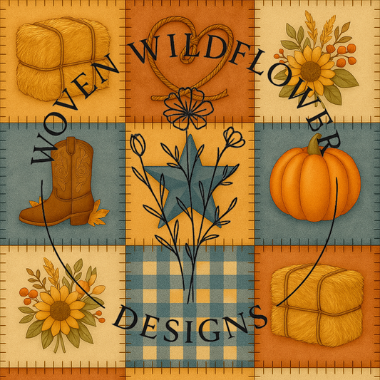 Harvest Rodeo Patch – Seamless Digital Design