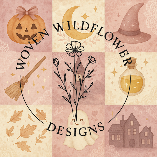Coquette Styled Halloween Town- Seamless Digital Design