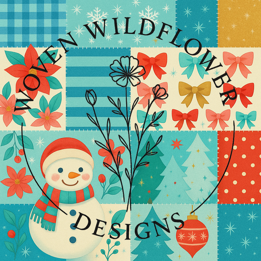 Winter Patchwork Wonderland- Seamless Digital Design