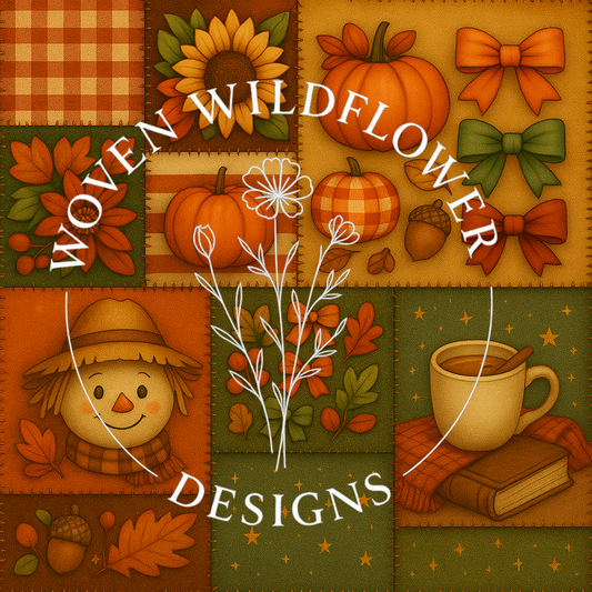 Cozy Autumn Patch- Seamless Digital Design