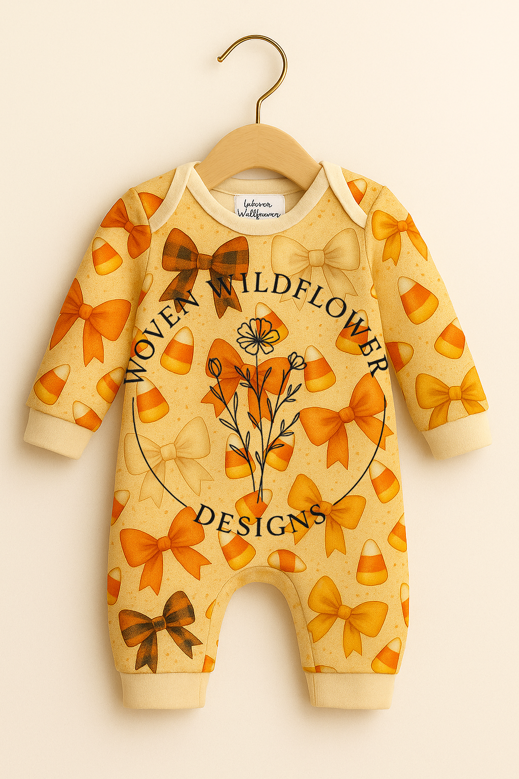 Candy Corn Boutique Bows – Seamless Digital Design