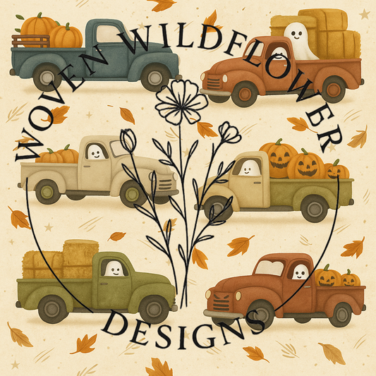 Pumpkin Patch Pick-Up Parade – Seamless Digital Design